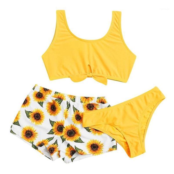 one-pieces teen kids girls swimwear sunflower floral print vest swimsuit cut out bow solid color summer three-piece bikini sets 8-13 years, Black
one-pieces teen kids girls swimwear sunflower floral print vest swimsuit cut out bow solid color summer three-piece bikini sets 8-13 years, Black