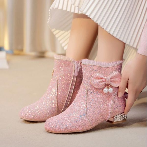 boots 2021 sequins pearl baby booties fall flat women's shoes with zipper and lace princess style bow glitter, Black
boots 2021 sequins pearl baby booties fall flat women's shoes with zipper and lace princess style bow glitter, Black