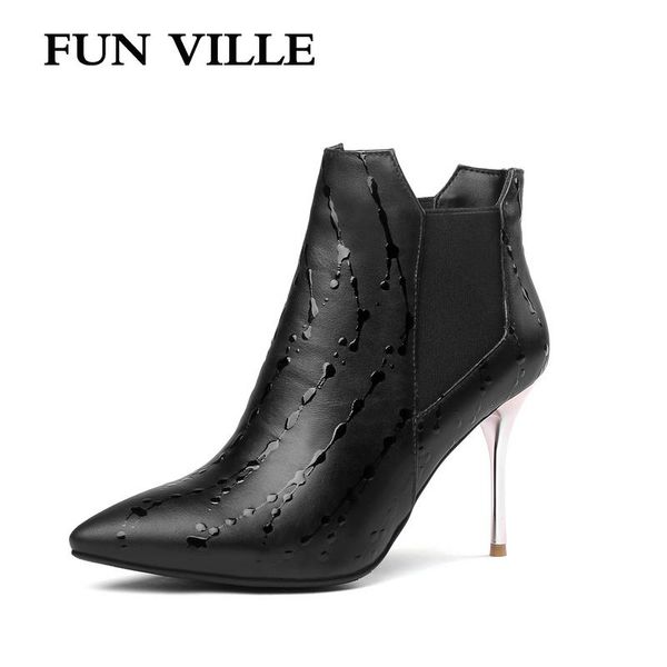 boots fun ville 2021 autumn winter fashion women ankle genuine leather thin high heels ladies shoes pointed toe slip on, Black
boots fun ville 2021 autumn winter fashion women ankle genuine leather thin high heels ladies shoes pointed toe slip on, Black