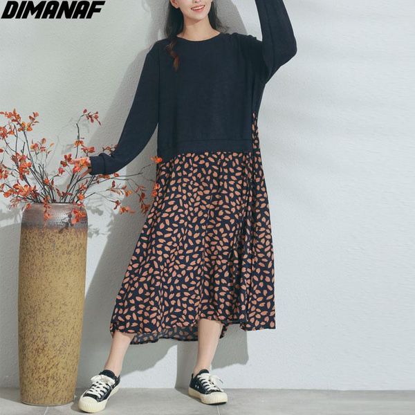 casual dresses dimanaf plus size women dress 2021 long sleeve polka dot knitted cotton patchwork chiffon elegant vestidos loose autumn cloth, Black;gray
casual dresses dimanaf plus size women dress 2021 long sleeve polka dot knitted cotton patchwork chiffon elegant vestidos loose autumn cloth, Black;gray