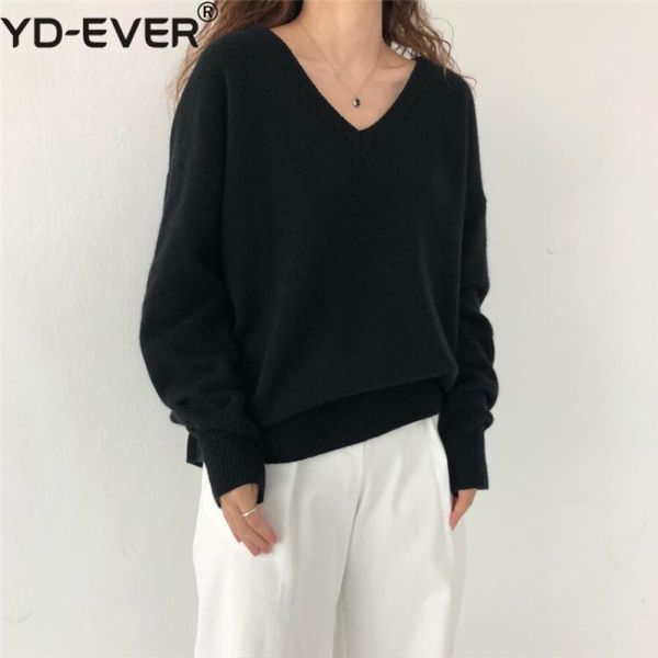 women's sweaters 2021 autumn winter loose casual fashionable minimalist korean style knitting ladies sw7113, White;black
women's sweaters 2021 autumn winter loose casual fashionable minimalist korean style knitting ladies sw7113, White;black