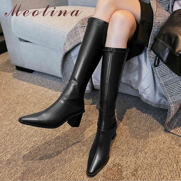 real leather high heel knee-high boots women shoes pointed toe thick heels zip metal decoration ladies autumn 40 210517, Black
real leather high heel knee-high boots women shoes pointed toe thick heels zip metal decoration ladies autumn 40 210517, Black