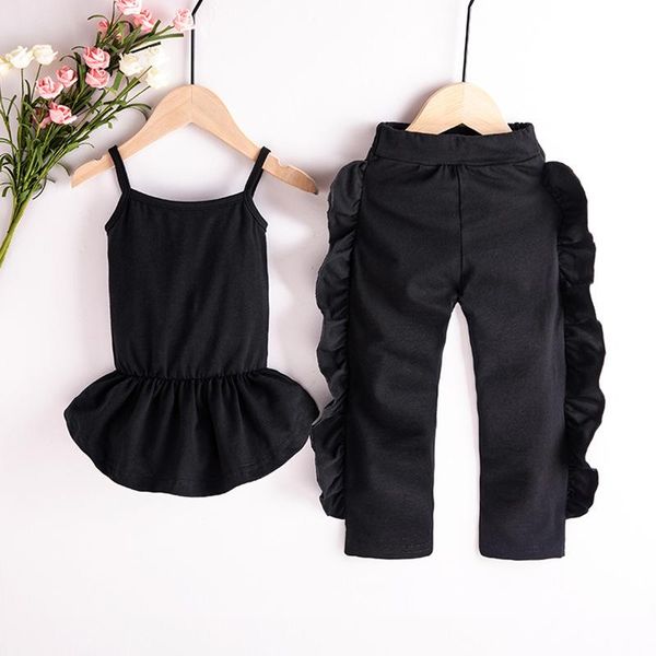 baby girls set black sleeveless sling + lotus leaf pants 2 piece girls outfits summer children clothing sets toddler girls 1326 b3, White
baby girls set black sleeveless sling + lotus leaf pants 2 piece girls outfits summer children clothing sets toddler girls 1326 b3, White