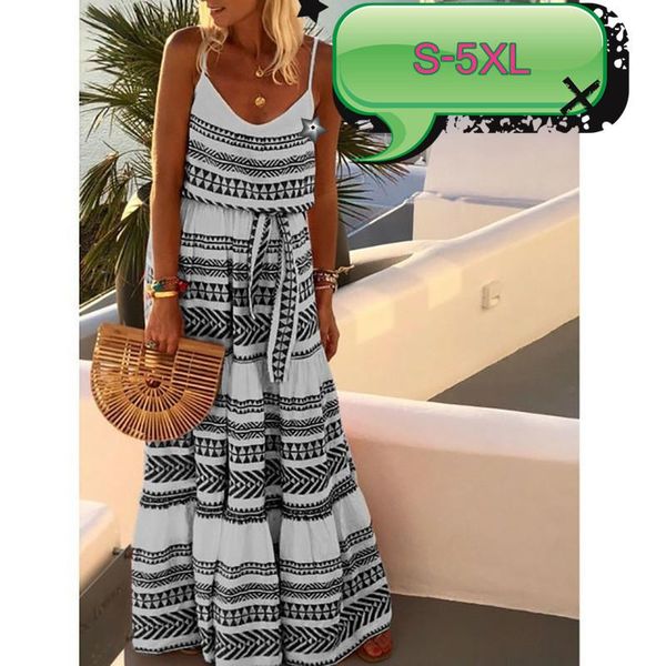 women's swimwear 2021 summer bohemian deep v-neck printed sling beach dress, White;black
women's swimwear 2021 summer bohemian deep v-neck printed sling beach dress, White;black