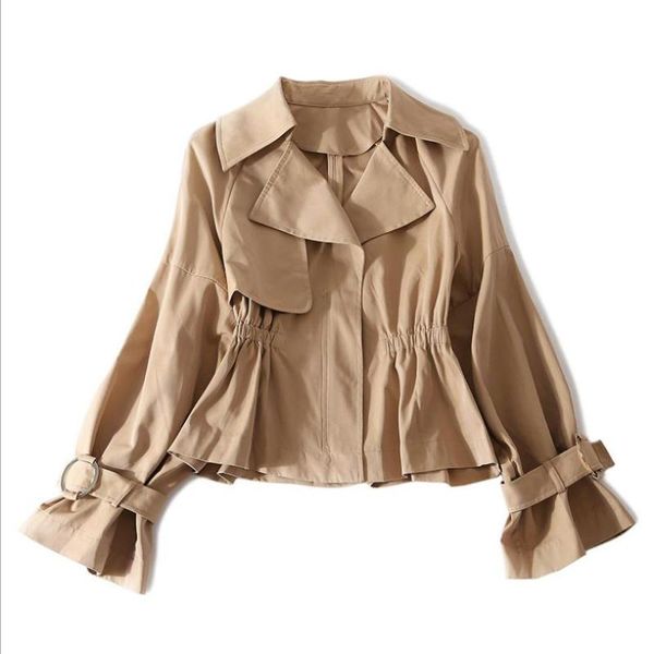 women's jackets spring korean version fashion brand england jacket female casual elastic waist was thin ruffles outerwear wq1168, Black;brown
women's jackets spring korean version fashion brand england jacket female casual elastic waist was thin ruffles outerwear wq1168, Black;brown