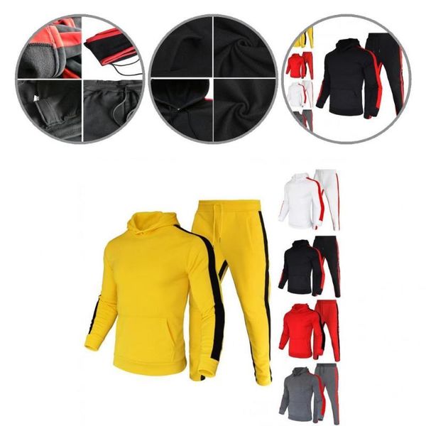 jogging clothing cold resistant simple striped patchwork pockets men sportswear suit for vacation, Black;red
jogging clothing cold resistant simple striped patchwork pockets men sportswear suit for vacation, Black;red