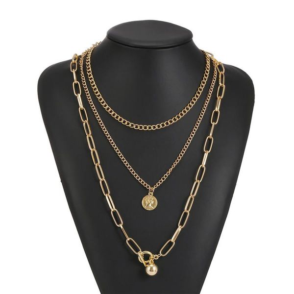 bohemian metal ball coin pendant multi-layer punk design long chain necklace for women summer beach party jewelry gifts chokers, Golden;silver
bohemian metal ball coin pendant multi-layer punk design long chain necklace for women summer beach party jewelry gifts chokers, Golden;silver