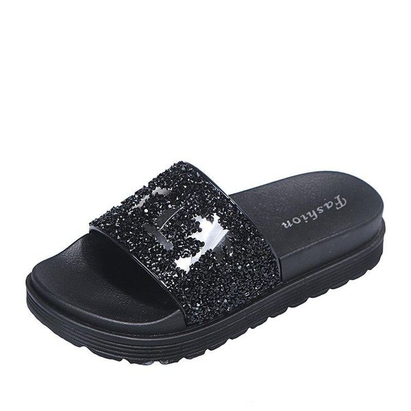 slippers 2021 fashion women's vamp letters modification sequins embellishment trend casual all-match, Black
slippers 2021 fashion women's vamp letters modification sequins embellishment trend casual all-match, Black