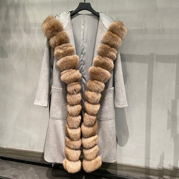 women's fur & faux women winter coats with natural hooded collar trim autumn and large size solid color loose long woolen cashme, Black
women's fur & faux women winter coats with natural hooded collar trim autumn and large size solid color loose long woolen cashme, Black
