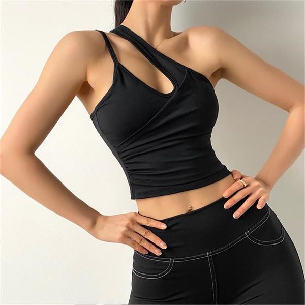 one shoulder solid sports bra women fitness gym padded sport athletic vest running push up brassieres yoga outfit
one shoulder solid sports bra women fitness gym padded sport athletic vest running push up brassieres yoga outfit