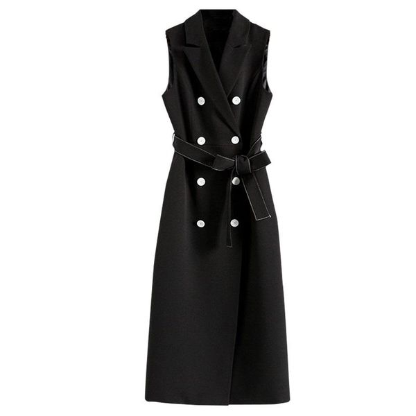 women's vests turn-down collar double breasted adjustable waist pockets bow button solid office lady, Black;white
women's vests turn-down collar double breasted adjustable waist pockets bow button solid office lady, Black;white