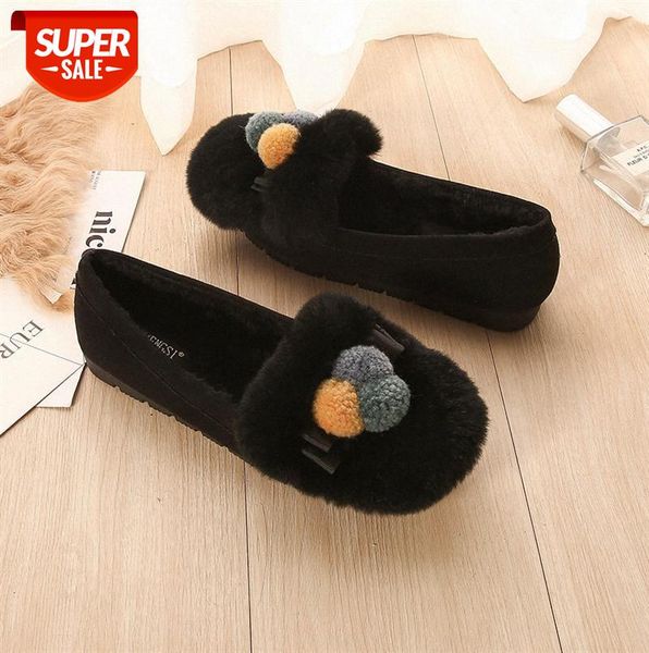 contrasting color outer wear flat shoes, thick-soled round head rabbit fur suede plush warm peas shoes women #8o5m
contrasting color outer wear flat shoes, thick-soled round head rabbit fur suede plush warm peas shoes women #8o5m