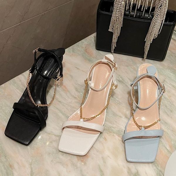 sandals 20211 luxury women summer designer white 5cm low high heels chain sandal sweet lady beach sandales femme vacation shoes, Black
sandals 20211 luxury women summer designer white 5cm low high heels chain sandal sweet lady beach sandales femme vacation shoes, Black