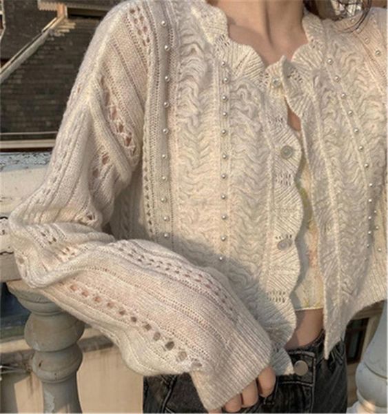 women's knits & tees korean fashion girl summer autumn knitted jacket thin cropped cardigan full sleeve blouse mesh elastic women basic, White
women's knits & tees korean fashion girl summer autumn knitted jacket thin cropped cardigan full sleeve blouse mesh elastic women basic, White