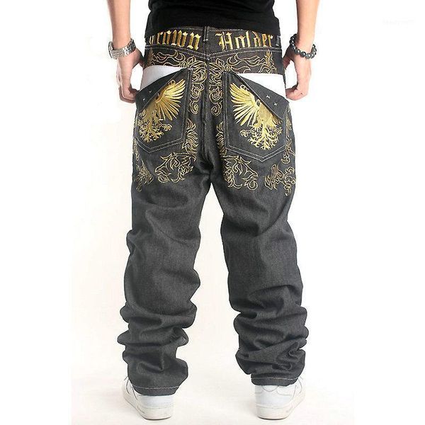 men's jeans spring autumn trendy hip-hop for men hip hop dance casual loose skateboard pants golden embroidered trousers, Blue
men's jeans spring autumn trendy hip-hop for men hip hop dance casual loose skateboard pants golden embroidered trousers, Blue