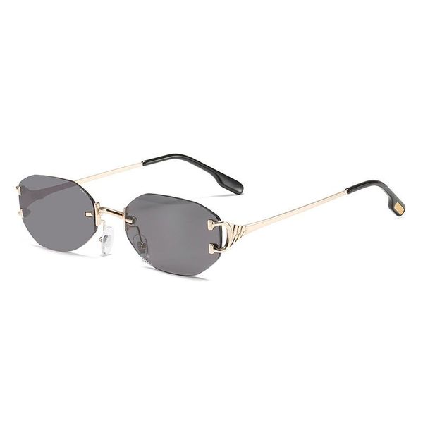sunglasses fashion vintage small rimless women men designer travel driving punk metal sun glasses for female uv400, White;black
sunglasses fashion vintage small rimless women men designer travel driving punk metal sun glasses for female uv400, White;black
