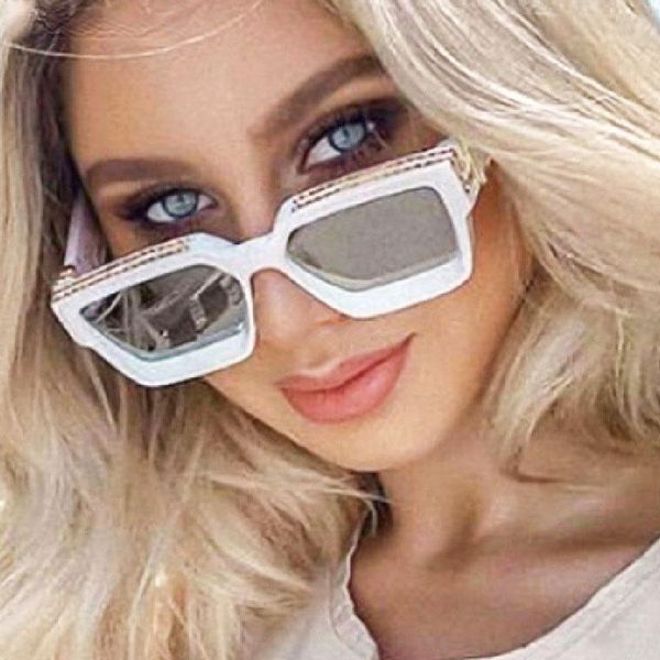 sunglasses 2021 fashion style size square luxury cool men women uv400 glasseslargeframe, White;black 
sunglasses 2021 fashion style size square luxury cool men women uv400 glasseslargeframe, White;black