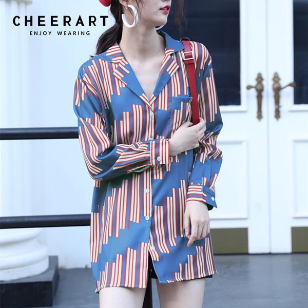 autumn long sleeve shirt women striped blouse lapel open crotch femme clothing 210427, White
autumn long sleeve shirt women striped blouse lapel open crotch femme clothing 210427, White