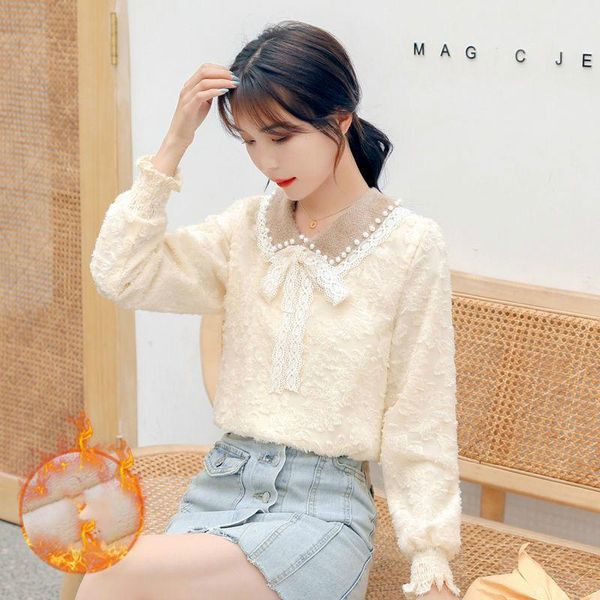 autumn winter blouse shirts women's long sleeve bow vintage shirt elegant lapel neck casual y63 blouses &, White
autumn winter blouse shirts women's long sleeve bow vintage shirt elegant lapel neck casual y63 blouses &, White