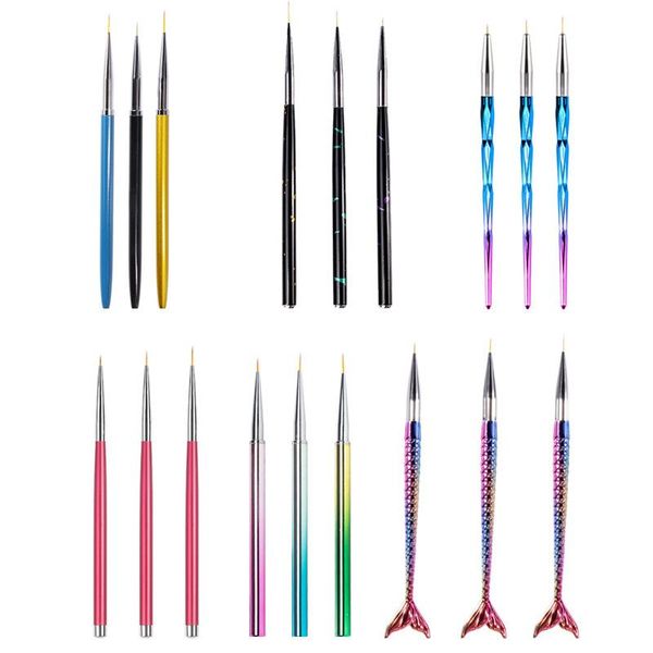 nail brushes 3 gradually changing gold fishtail drawing pen small brush painting set tools, Yellow
nail brushes 3 gradually changing gold fishtail drawing pen small brush painting set tools, Yellow