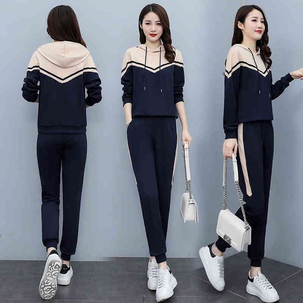 2021 spring autumn new korean hooded stitching loose and slim, foreign style, age reducing leisure fashion suit, female, Gray
2021 spring autumn new korean hooded stitching loose and slim, foreign style, age reducing leisure fashion suit, female, Gray