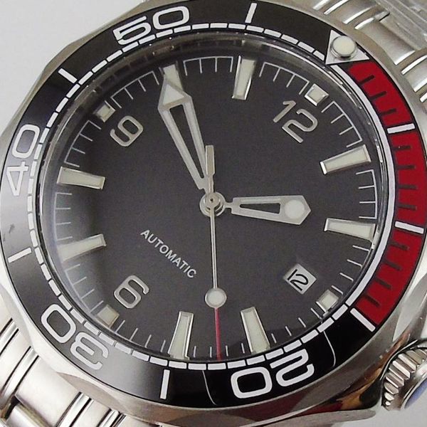 wristwatches 41mm black sterile dial luminous ceramic bezel sapphire glass date miyota 8215 automatic mens watch, Slivery;brown
wristwatches 41mm black sterile dial luminous ceramic bezel sapphire glass date miyota 8215 automatic mens watch, Slivery;brown