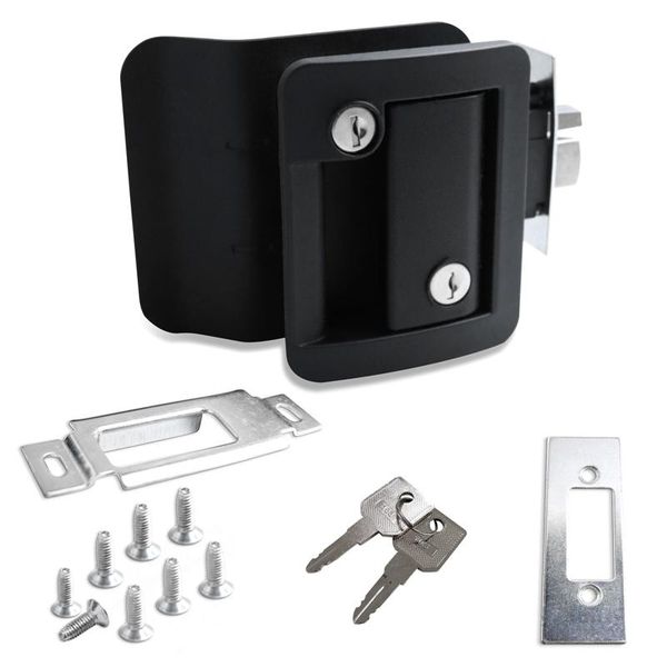 black rv entry door lock handle knob with deadbolt camper travel trailer latch key atv parts