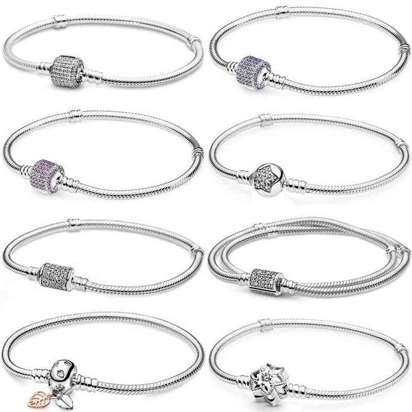 signature barrel leaves snowflake clasp snake chain bracelet 925 sterling silver bangle fit europe bead charm diy jewelry, Golden;silver
signature barrel leaves snowflake clasp snake chain bracelet 925 sterling silver bangle fit europe bead charm diy jewelry, Golden;silver