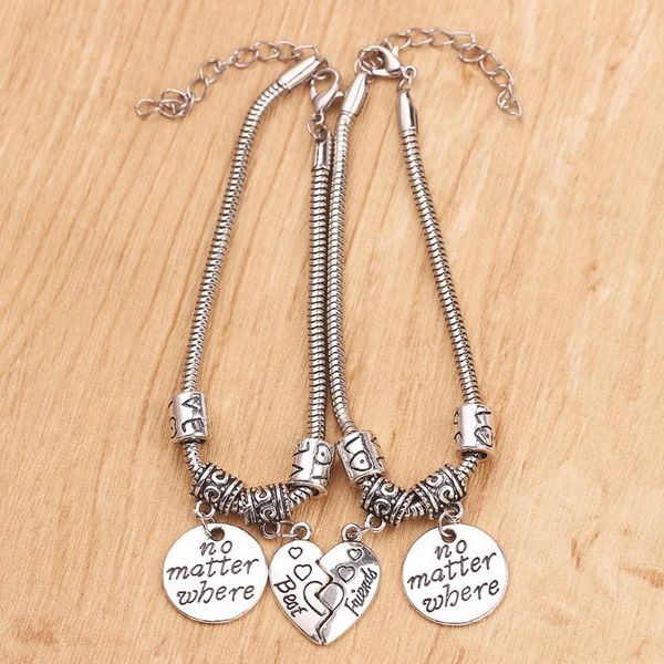 charm bracelets 2021 fashion 2pcs bracelet friends no matter where half heart sanke chain bangle for, Golden;silver
charm bracelets 2021 fashion 2pcs bracelet friends no matter where half heart sanke chain bangle for, Golden;silver