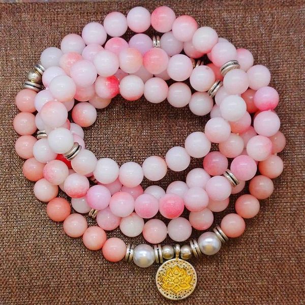 link, chain 8mm 108 mala pearl natural peach blossom stone beads lotus buddha pendant necklace chakra yoga buddhist bracelet, Black
link, chain 8mm 108 mala pearl natural peach blossom stone beads lotus buddha pendant necklace chakra yoga buddhist bracelet, Black