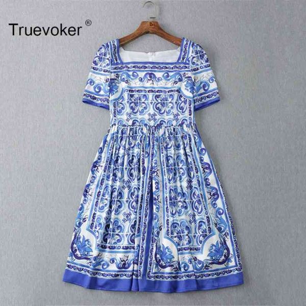 truevoker designer dres's short sleeve square collar vintage blue white porcelain printed silk knee length dresses 210602, Black;gray
truevoker designer dres's short sleeve square collar vintage blue white porcelain printed silk knee length dresses 210602, Black;gray