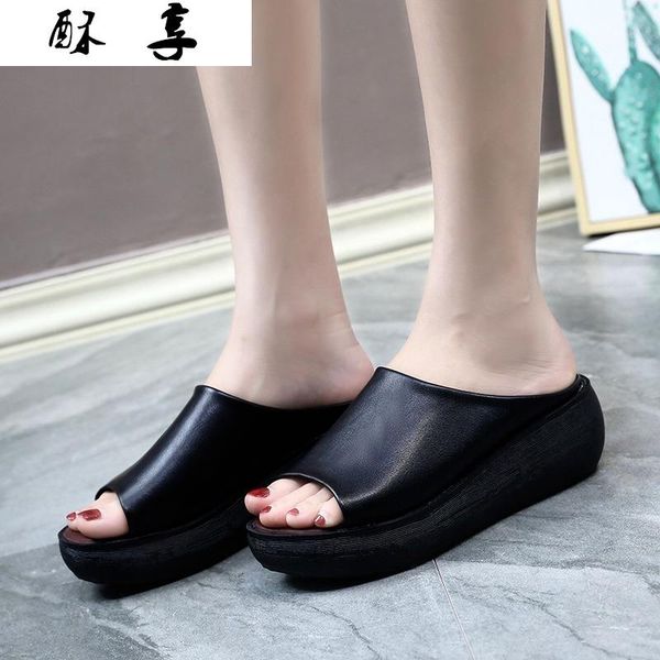 sandals summer women slippers 2021 fashion leather casual wedges comfortable outdoor open toe beach zapatos mujer, Black
sandals summer women slippers 2021 fashion leather casual wedges comfortable outdoor open toe beach zapatos mujer, Black