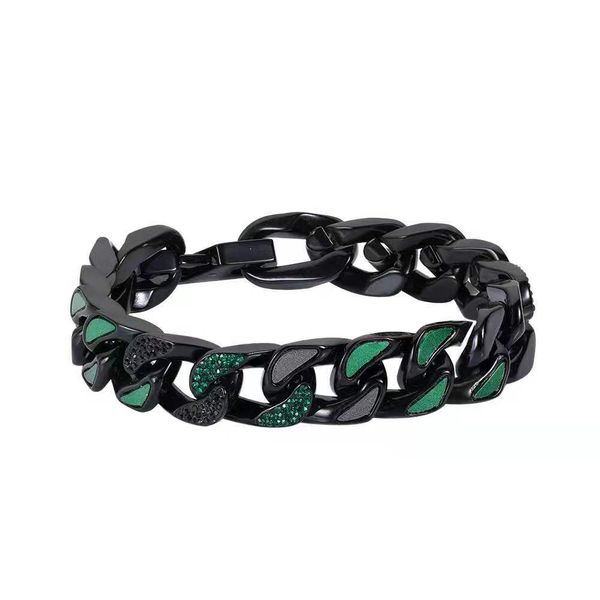 street hip-hop trend stainless steel bracelet chain fashion charm bracelet diamond bracelet jewelry supply, Black
street hip-hop trend stainless steel bracelet chain fashion charm bracelet diamond bracelet jewelry supply, Black