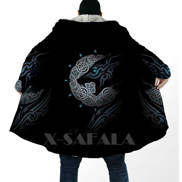 men's wool & blends thick warm hooded cloak for men tattoo symbol fenrir viking overcoat coat 3d print windproof fleece cape robe blank, Black
men's wool & blends thick warm hooded cloak for men tattoo symbol fenrir viking overcoat coat 3d print windproof fleece cape robe blank, Black
