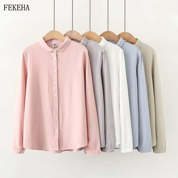 women's blouses & shirts women and 100% cotton lady long sleeve solid color office work white clothes fashion woman
women's blouses & shirts women and 100% cotton lady long sleeve solid color office work white clothes fashion woman