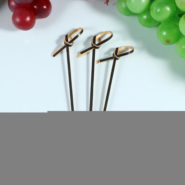 pcs 10.5cm disposable thicken cocktail picks knot bamboo fruit appetizer drink sticks party supplies (black) flatware
pcs 10.5cm disposable thicken cocktail picks knot bamboo fruit appetizer drink sticks party supplies (black) flatware