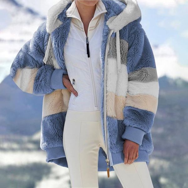 women's jackets winter women jacket fashion plush patchwork zipper pocket hooded retro loose long sleeve plus size coat, Black;brown
women's jackets winter women jacket fashion plush patchwork zipper pocket hooded retro loose long sleeve plus size coat, Black;brown