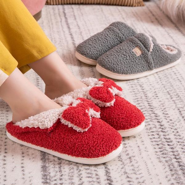 female bow knot slippers warm faux fur slip-on winter shoes woman men indoor slipper soft plush lovers home floor slides dx480, Black
female bow knot slippers warm faux fur slip-on winter shoes woman men indoor slipper soft plush lovers home floor slides dx480, Black