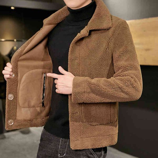 men's double-sided sheep et, imitation deer pure wool coat, winter cloth., Black
men's double-sided sheep et, imitation deer pure wool coat, winter cloth., Black