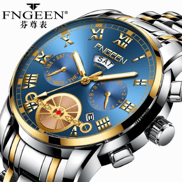 wristwatches men's watche 2021 stainless steel business quartz man watch dual calendar luxury 30m waterproof wristwatch, Slivery;brown
wristwatches men's watche 2021 stainless steel business quartz man watch dual calendar luxury 30m waterproof wristwatch, Slivery;brown