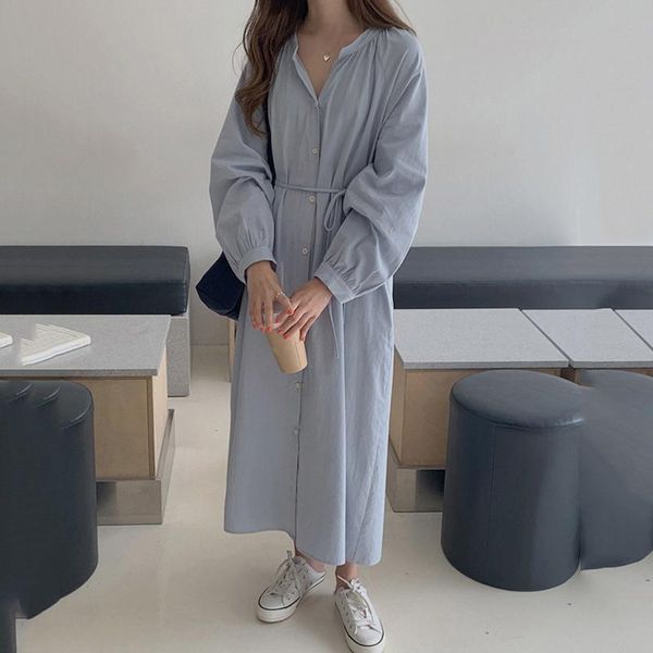casual dresses 2021 women long spring autumn elegant shirt dress cotton v collar sleeve oversized robe femme, Black;gray
casual dresses 2021 women long spring autumn elegant shirt dress cotton v collar sleeve oversized robe femme, Black;gray