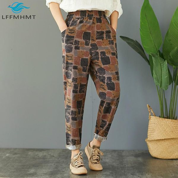 women spring fall fashion vintage print large size red harem pants office lady casual loose retro cozy cotton linen trousers women's &, Black;white
women spring fall fashion vintage print large size red harem pants office lady casual loose retro cozy cotton linen trousers women's &, Black;white