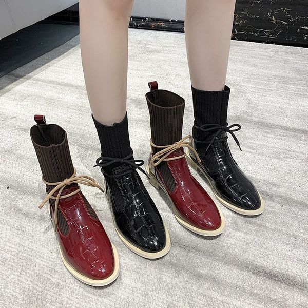 dress shoes women boots warm round toe 3cm heel slip on and lace up ankle for woman femmes bottes flats 35-39 t2qk, Black
dress shoes women boots warm round toe 3cm heel slip on and lace up ankle for woman femmes bottes flats 35-39 t2qk, Black
