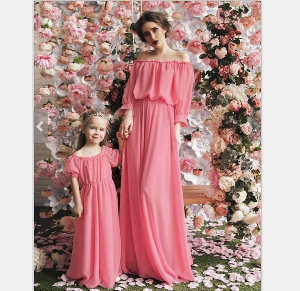 family matching outfits ppxx chiffon girl women dress maxi wedding party mother daughter clothes look big size large, Blue
family matching outfits ppxx chiffon girl women dress maxi wedding party mother daughter clothes look big size large, Blue