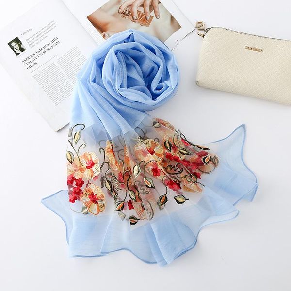 scarves apparel accessories, and wraps, embroidered scarf, prevent bask in cape, Blue;gray
scarves apparel accessories, and wraps, embroidered scarf, prevent bask in cape, Blue;gray