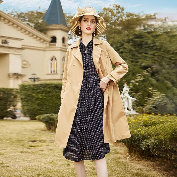 women's trench coats shzq khaki windbreaker medium length 2021 autumn british fashion casual work coat spring, Tan;black
women's trench coats shzq khaki windbreaker medium length 2021 autumn british fashion casual work coat spring, Tan;black