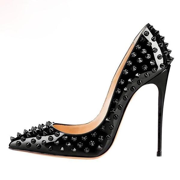 women shoes stilettos high heels 12cm/10cm pointed toe celebrity party dress spikes pumps ladies, Black
women shoes stilettos high heels 12cm/10cm pointed toe celebrity party dress spikes pumps ladies, Black