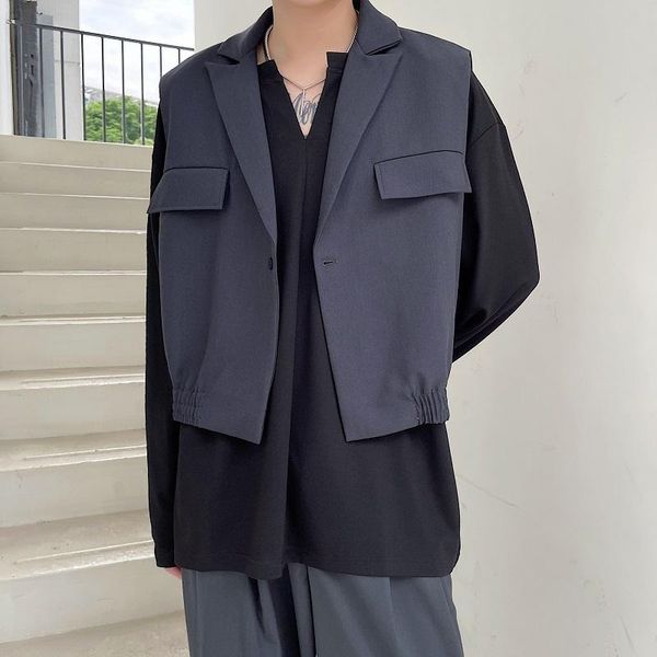 men's vests autumn korean grey vest fashion society mens suit loose casual sleeveless jacket men formal dress m-xl, Black;white
men's vests autumn korean grey vest fashion society mens suit loose casual sleeveless jacket men formal dress m-xl, Black;white