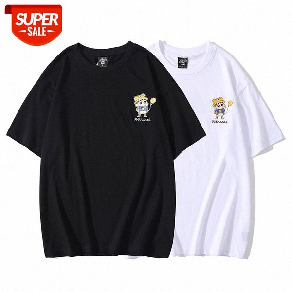summer embroidered t-shirt crayon shin-chan short-sleeved turtleneck round neck all-match loose casual #kd8r, White;black
summer embroidered t-shirt crayon shin-chan short-sleeved turtleneck round neck all-match loose casual #kd8r, White;black