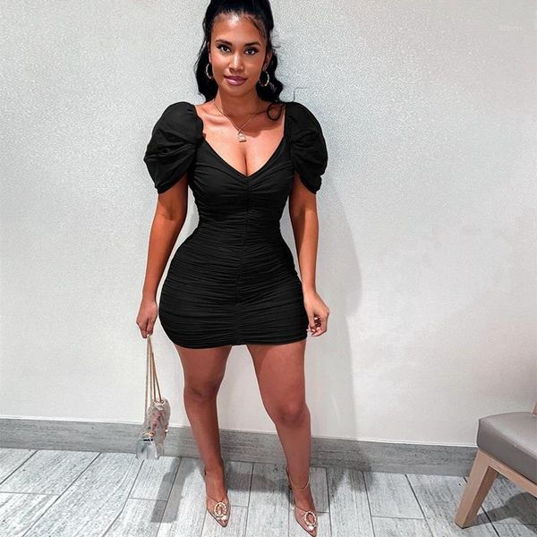 spring summer women clothing solid puff sleeve pleated skirt dress lounge wear party club outfits streetwear y2k wholesale women's swim, White;black
spring summer women clothing solid puff sleeve pleated skirt dress lounge wear party club outfits streetwear y2k wholesale women's swim, White;black